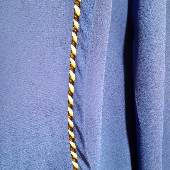 J. Crew Blue Flowy Lightweight V-Neck Blouse size 4 - Picture 4 of 14